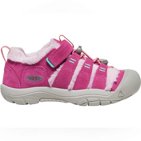 NIB Keen Girls Fruit Dove/Ballet Slipper Newport Shoe Winter Fur Sneakers Sz 4 - Picture 2 of 7